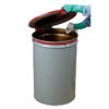 55-gallon drum disposal conversion kit designed to repurpose drums for safe waste handling or storage.