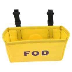 Top down front view of small hanging FOD bag