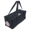 Large tool bag in black fabric, facing front-right, with zipper top and durable handles for heavy-duty storage.