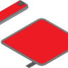 Examples of 16 inch by 15-inch tool workstation mats open and closed.